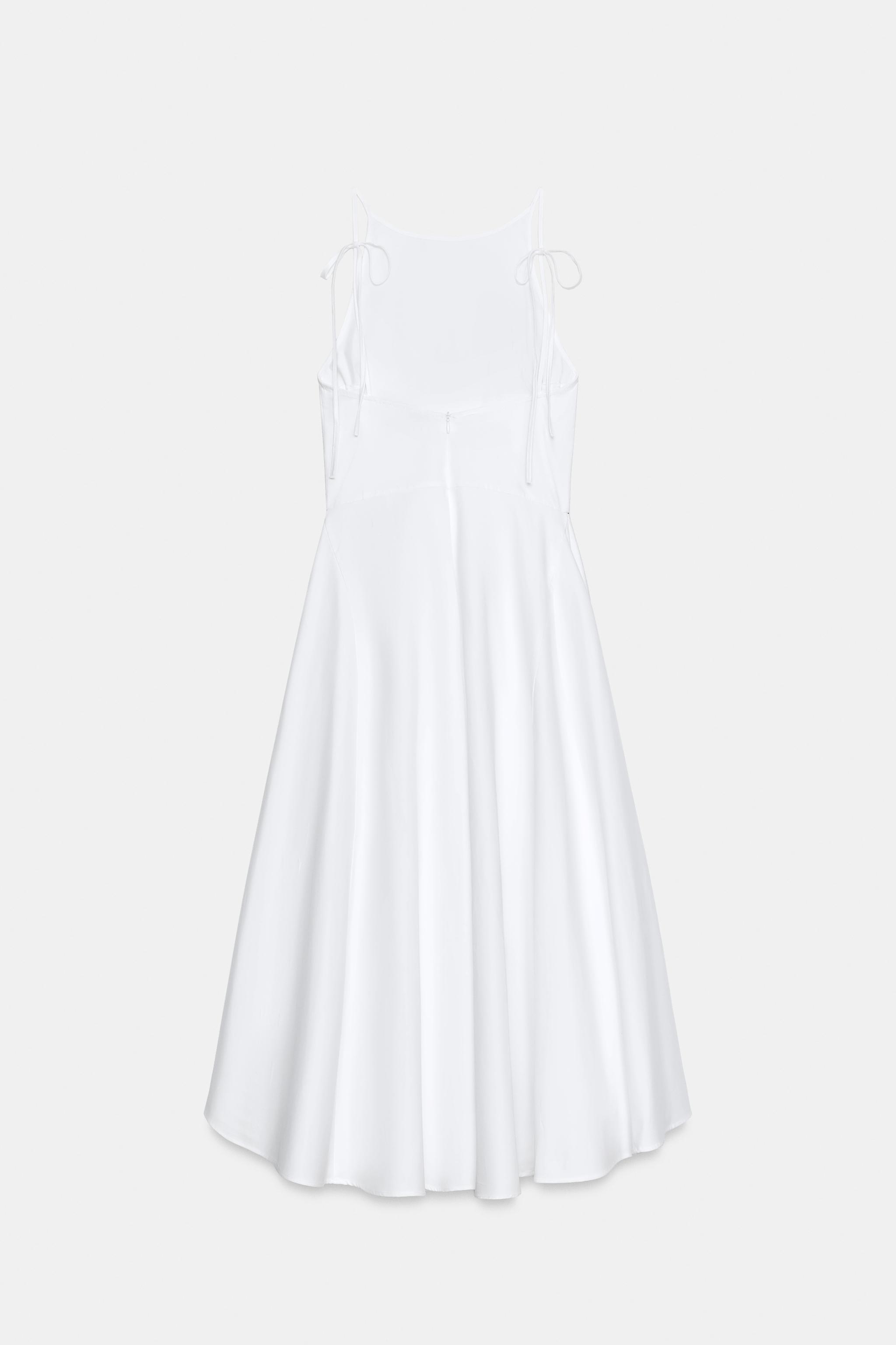 VOLUMINOUS GABARDINE MIDI DRESS